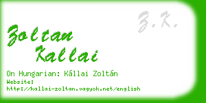 zoltan kallai business card
