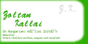 zoltan kallai business card